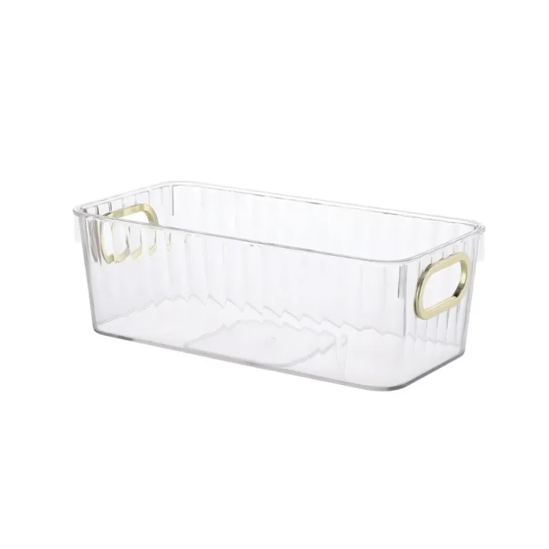 Paniere de rangement striee gold