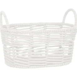 Paniere ovale blanc