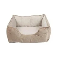 Panier pour chien velours beige