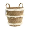 Panier raye a franges