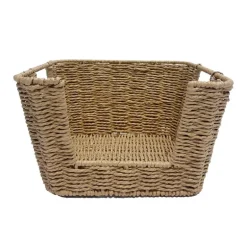 Panier tresse carre naturel