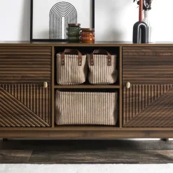Panier velours cotele x3 taupe