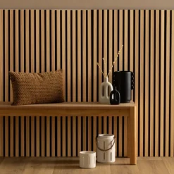 Panneau decoratif tasseaux bois
