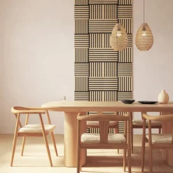 3 panneaux deco tasseaux clair