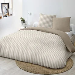 Parure vichy 260x240 taupe