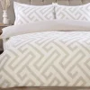 Parure 240x220 geo beige piping