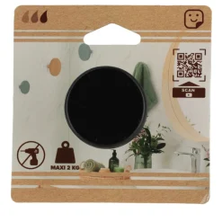 Patere bambou d4,5cm noir