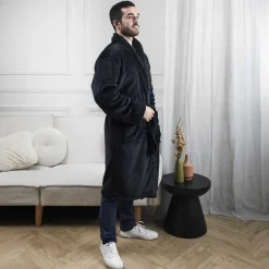 Peignoir fleece homme