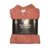 Peignoir l/xl rose velours epong