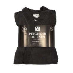 Peignoir velours eponge l/xl ant