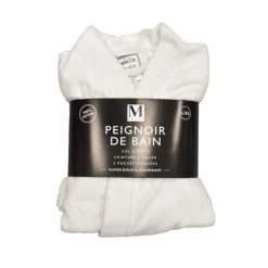 Peignoir velours eponge l/xl bla