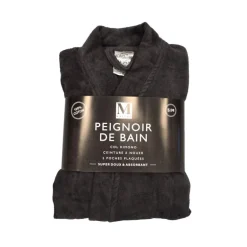 Peignoir velours eponge s/m ant