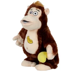 Peluche animee singe banane