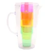 Pichet avec verres colores x4 ho