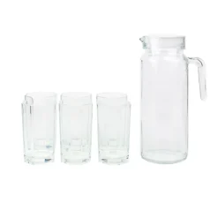 Pichet en verre 1.1l et 6 verres