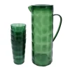 Pichet vert + 4 verre