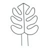 Piquet feuilles metal a planter