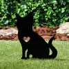 Piquet metal chien & chat noir a