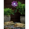 Piquet solaire fleurs metal h49