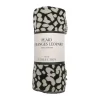 Plaid a franges leopard noir 130