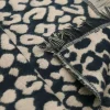 Plaid a franges leopard 130x160c