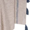 Plaid coton pompons 130x160cm