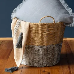 Plaid coton pompons 130x160cm