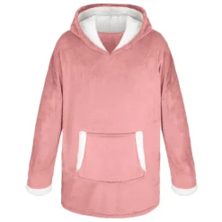 Plaid hoodie rose simply cosy