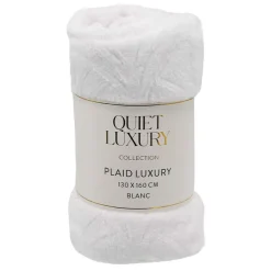 Plaid luxury blanc 130x160cm