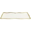 Plat de presentation blanc/dore