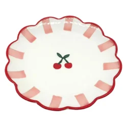 Plat de service rose/cerise