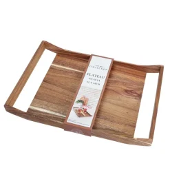 Plateau acacia avec poignees