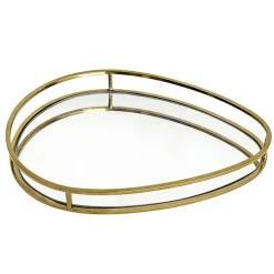 Plateau miroir dore