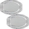Plateau oval x2 aluminium