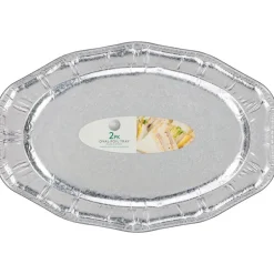 Plateau oval x2 aluminium