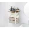 Portant avec etagere bois/metal