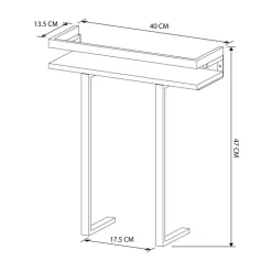 Portant avec etagere bois/metal