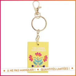 Porte cle en bois merci