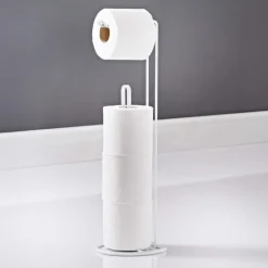 Porte papier toilette blanc