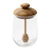 Pot a miel en verre et couvercle