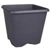 Pot carre chorus 40cm gris