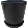 Pot ceram avec soucoupe pm