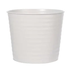 Pot decoratif xl en metal textur