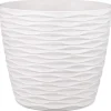 Pot de fleurs en plastique rond