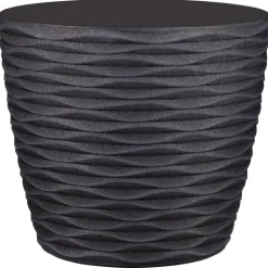 Pot de fleurs en plastique rond