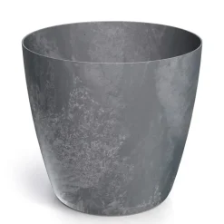 Pot effet beton gris fonce o24cm