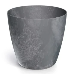 Pot effet beton gris fonce o18cm