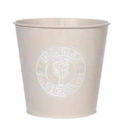 Pot en metal decoratif galvanise