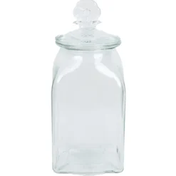 Pot fleur en verre 10x10x23cm