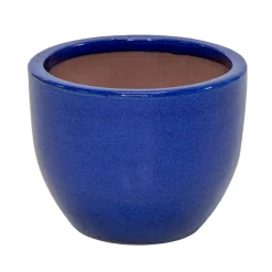 Pot oeuf bleu o18h15cm